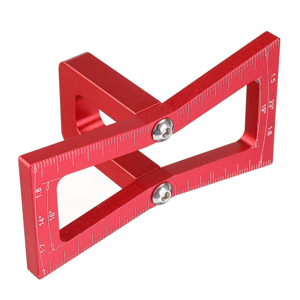 Durable Woodworking Marker Gauge Tool for Accurate Dovetail Measurements - Black/Red, Aluminium Alloy