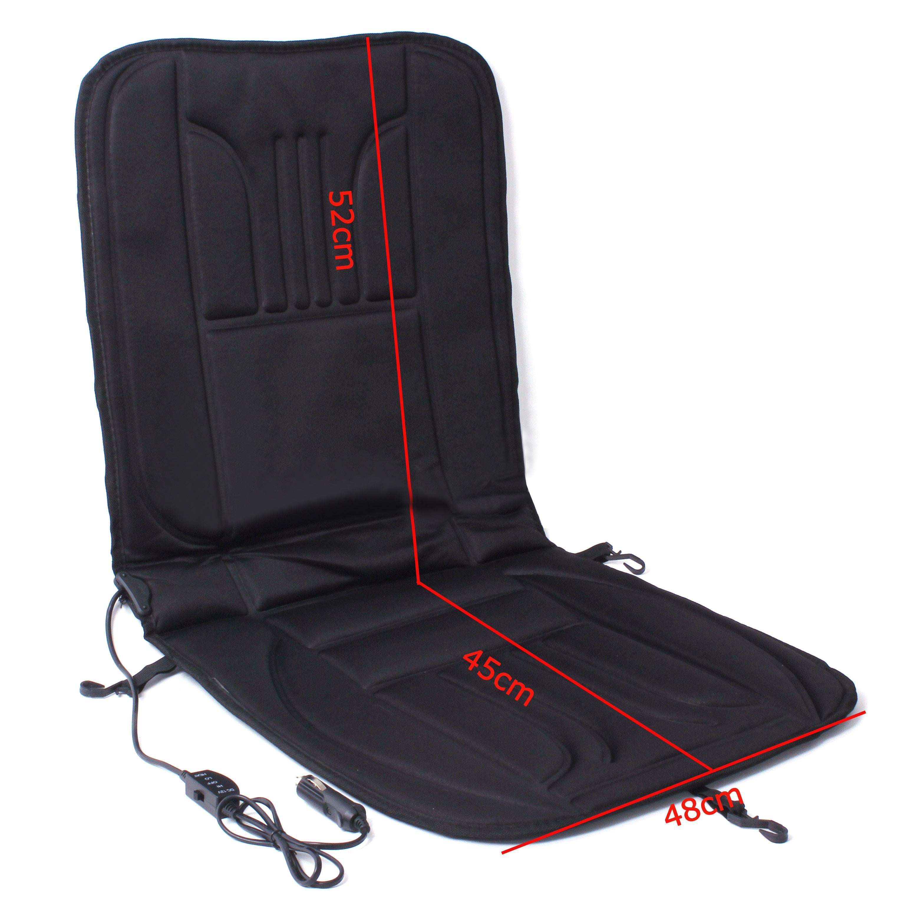 12V Car Van Auto Heated Padded Pad Hot Seat Heated Cushion Cover Warmer Winter Black