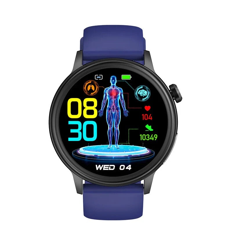 1.39" HD ECG Smart Watch: Blood Pressure, Heart Rate, Blood Sugar, Sleep Monitor, AI Diagnosis, Waterproof, Multi-Sport Modes