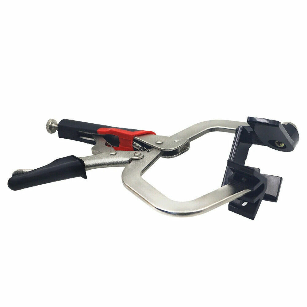 10" V-Shaped Face Clamp for Woodworking - Heavy Duty Chrome Vanadium Steel, 90° Angle, Max Opening 80mm