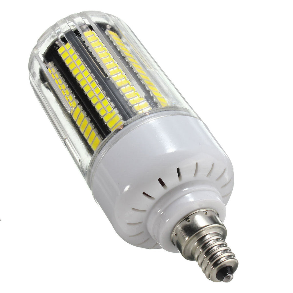 E14 E12 B22 E27 LED 15W  170 SMD 5730 Warm White Whit  Fire Cover Corn LED Bulb Light AC220V