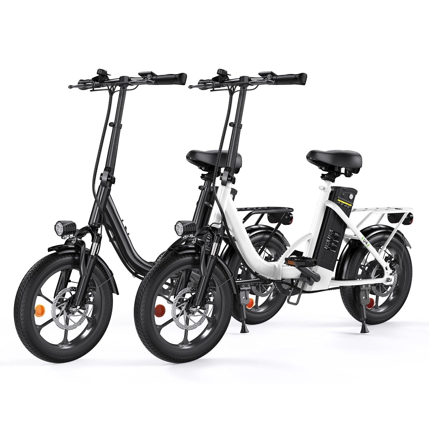 Electric Bike 36V 10.4AH 250W(Peak 500W) Motor Recommended Top Speed 25KM/H 16inch Tire 55-88KM Max Mileage 120KG Max Load