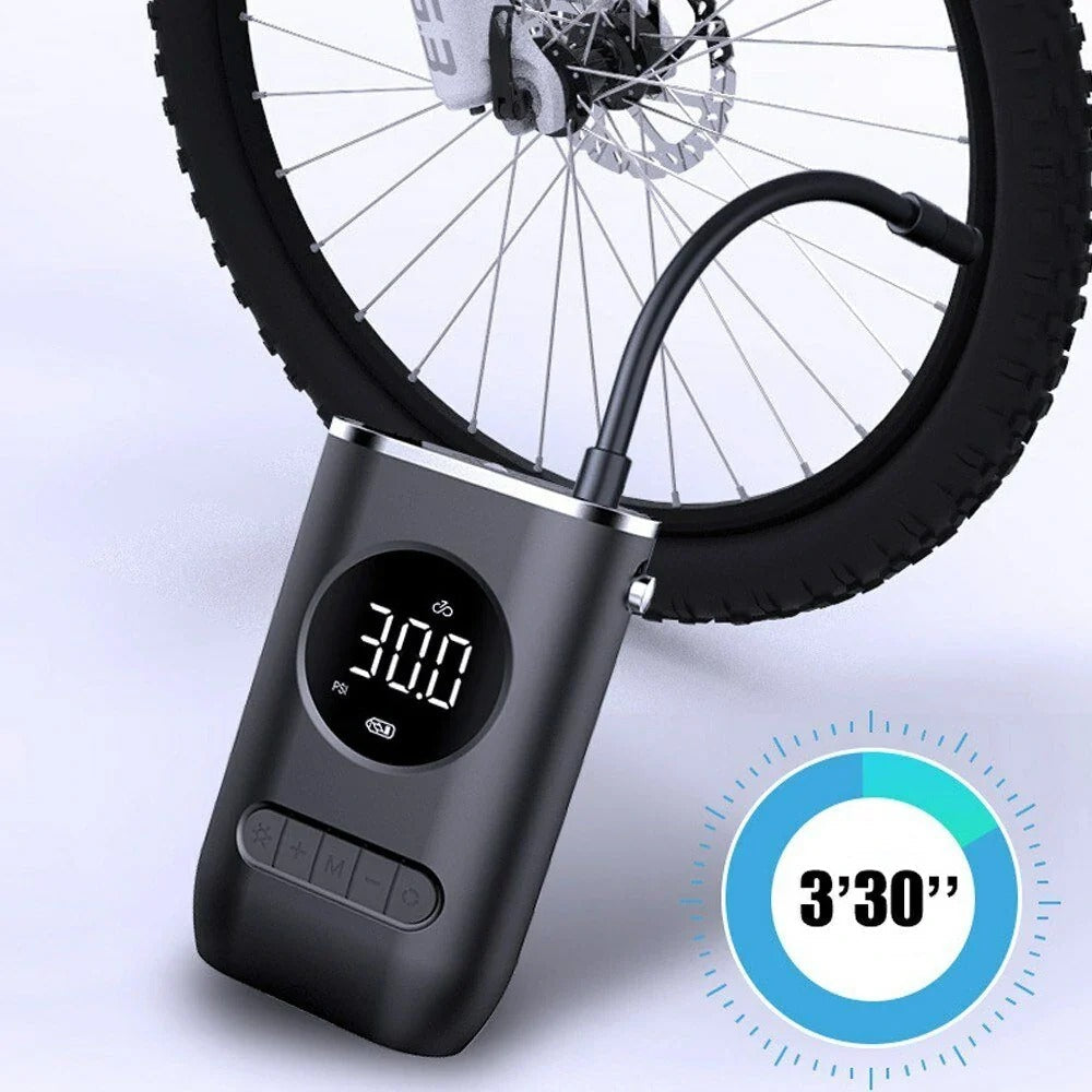 150PSI Wireless Bike Pump - 70W 4000mAh, Fast Inflation, Digital Display, Auto-Off, for Bicycle/Car/Basketball