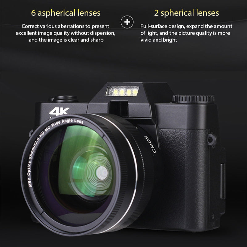 48MP 4K HD Digital Camera Vlogging Camcorder 30FPS Wi-Fi 16X Zoom Video Camera Camcorder Recording Camera for YouTube