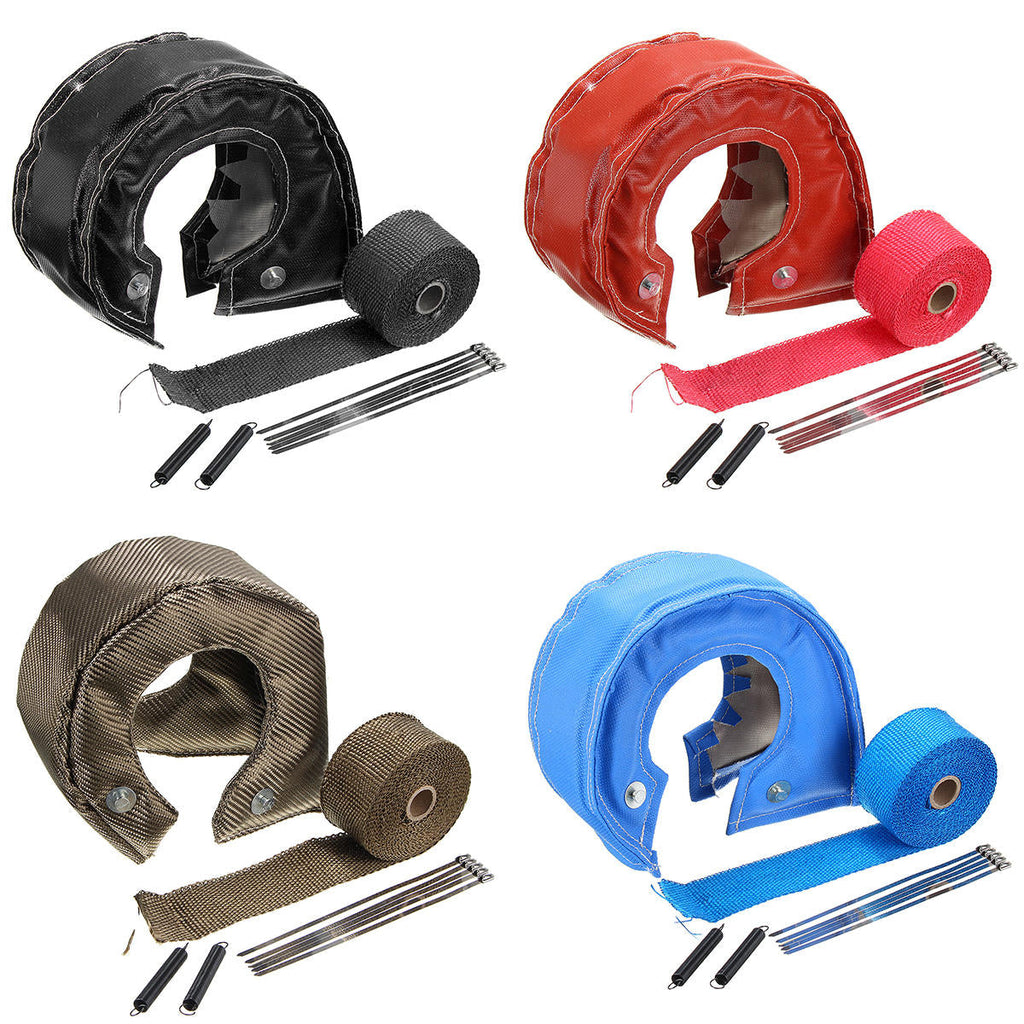 T4 Turbo Heat Shield Blanket Cover with Exhaust Manifold Downpipe Wrap Kit