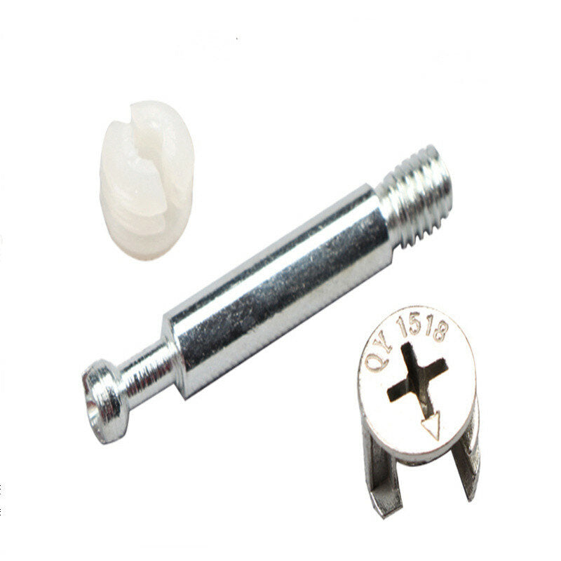20PCS 3-in-1 Eccentric Wheel Screw Nut Kit for Furniture Wardrobe Connection, Fits 15-21mm Board Thickness