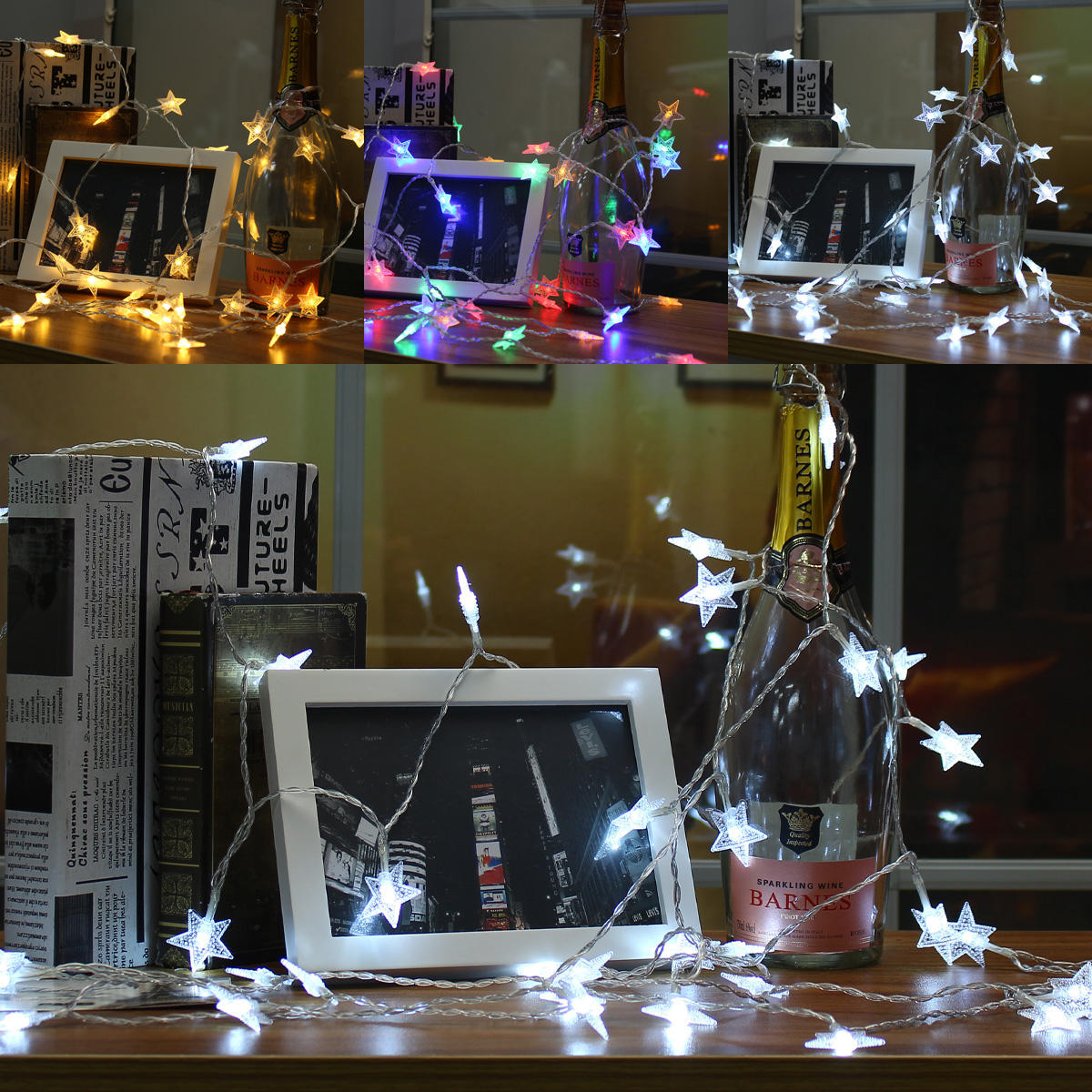 Battery Powered 5M 40LEDs Star Fairy String Light for Christmas Party Ddcor DC4.5V
