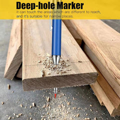Metal Carpenter Pencil with Built-in Sharpener, Deep-Hole Tip, Marks on Various Surfaces, 154mm Length