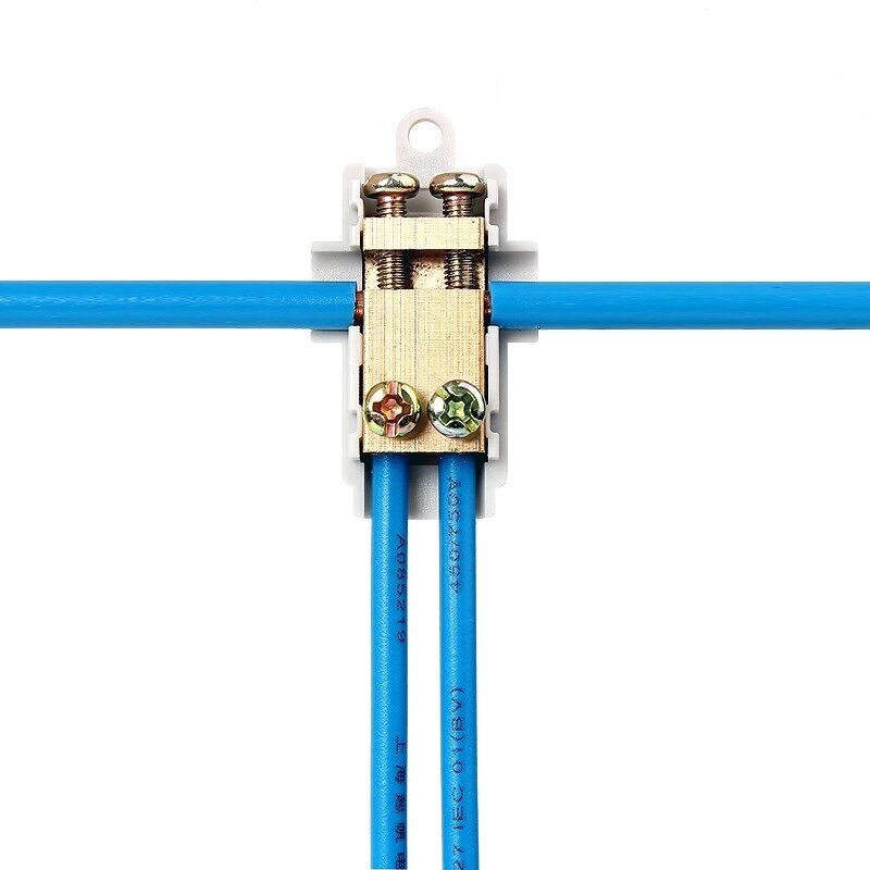 T-type Wire Clamp Splitter High-power Connector 6 Flat Wire Terminal Block 1 Point 2 Three-way Connector