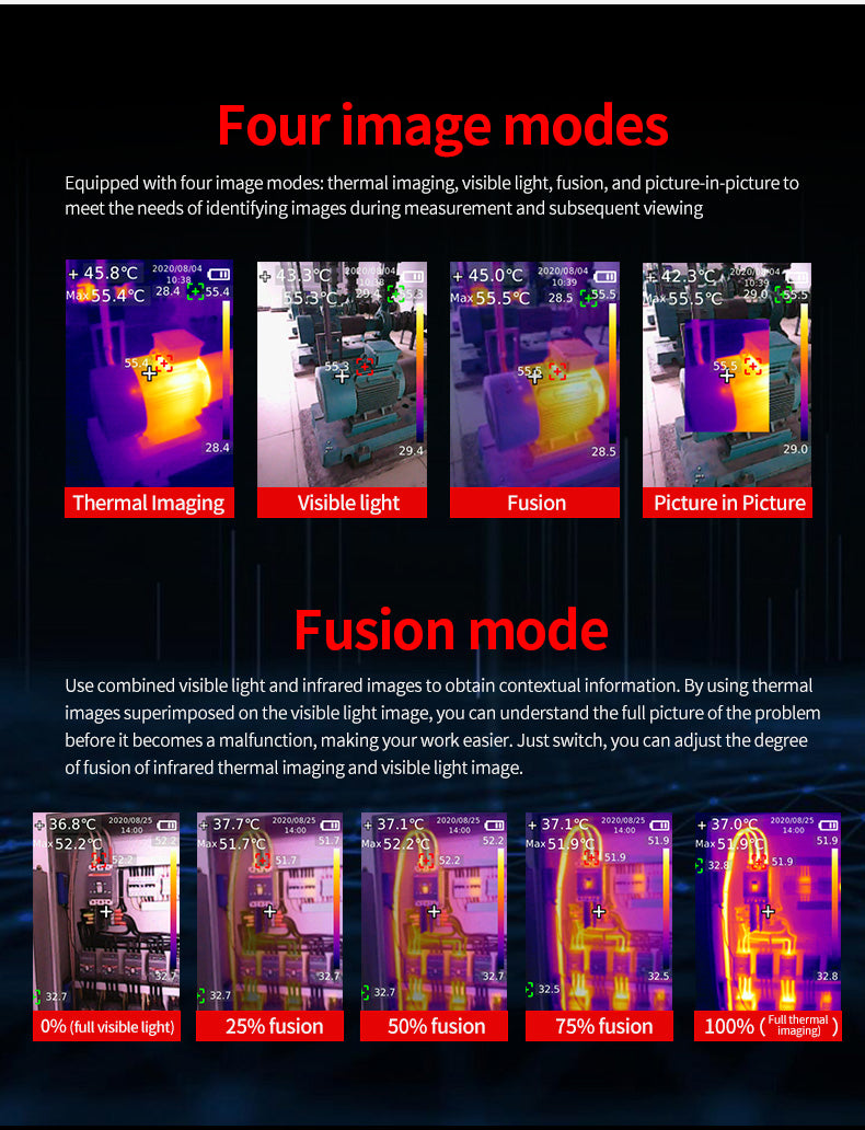 GreenZech Industrial 260 Pro | 256x192 HD Thermal Imaging Camera | Professional Handheld Infrared Diagnostic Imager