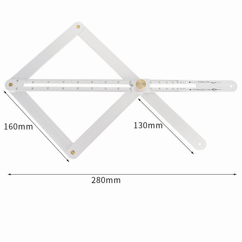 360° Multi-function Diagonal Ruler Protractor Thickened Doors And Windows Trimming