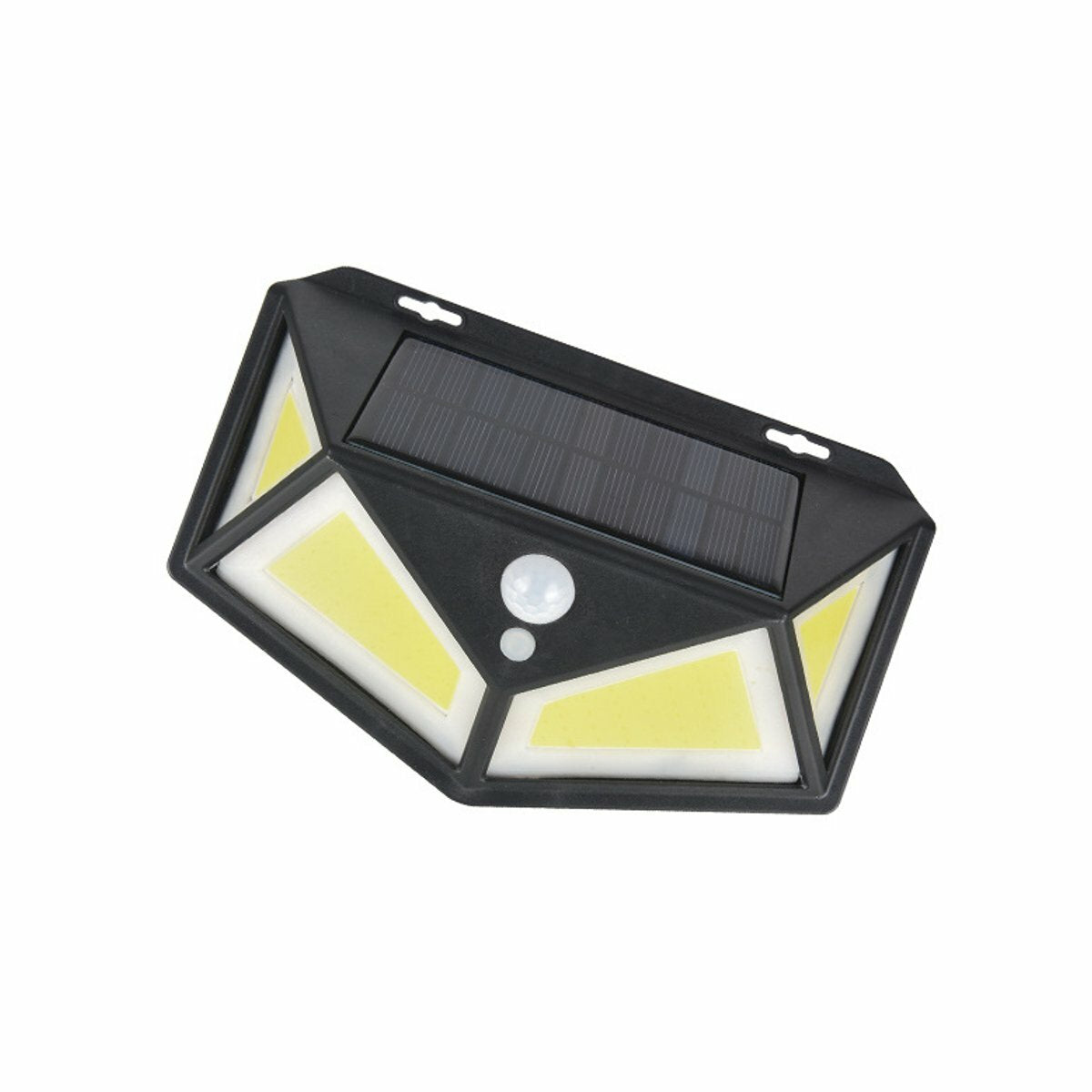 76/120 COB LED Solar Powered PIR Motion Sensor Wall Light Four Sides Outdoor Garden Lamp