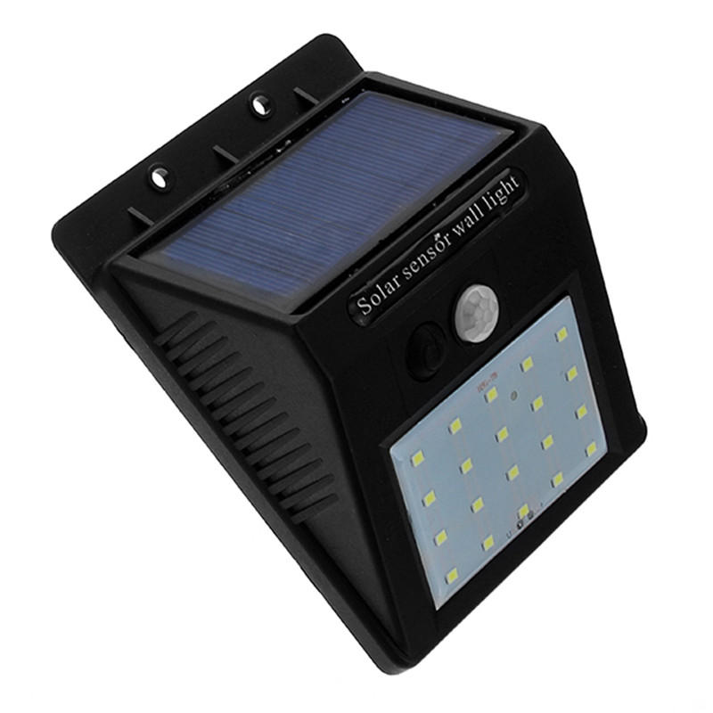 2pcs Solar Power 20 LED PIR Motion Sensor Wall Light Waterproof  Outdoor Path Yard Garden Security Lamp