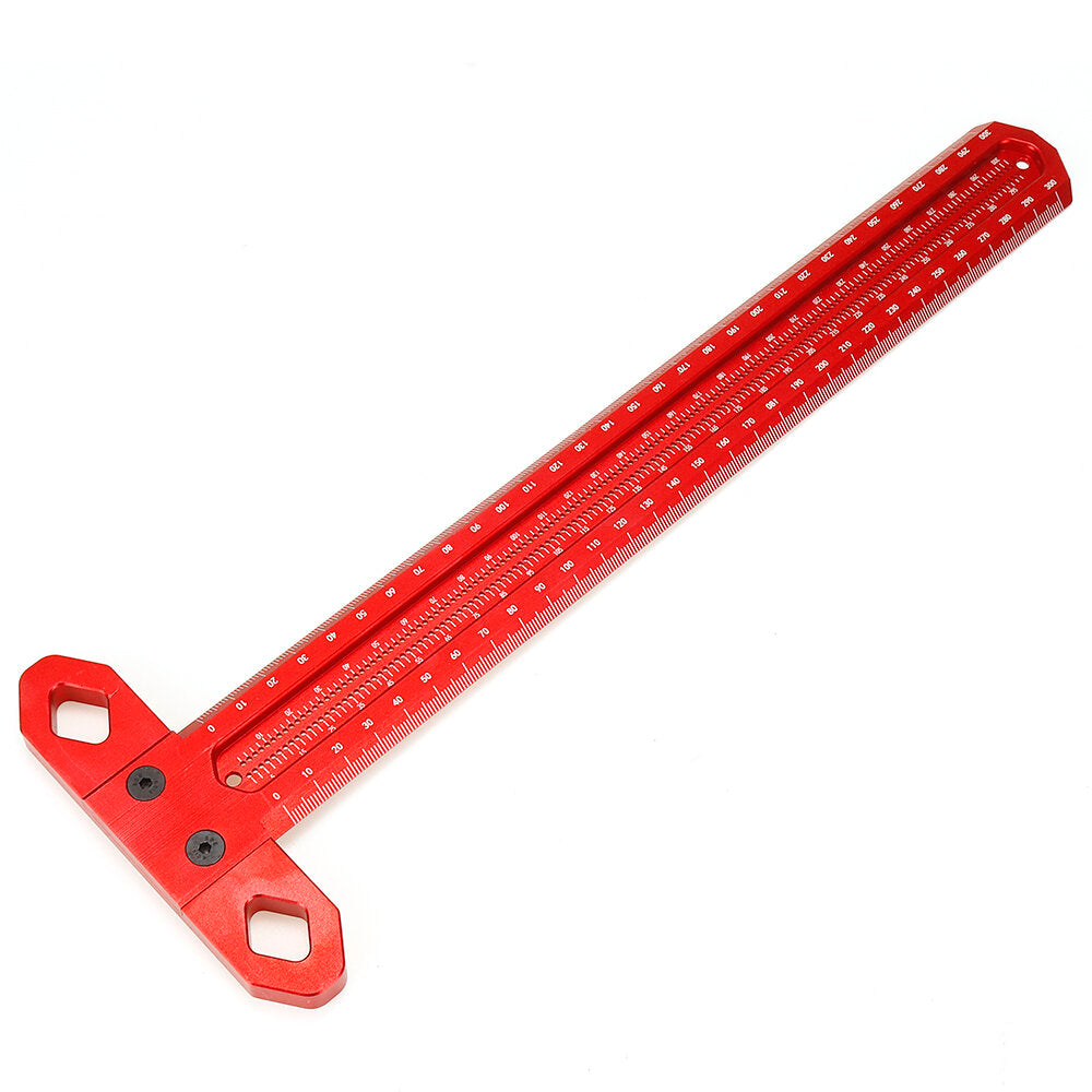 Aluminum Alloy Precision Marking Ruler Woodworking Multifunctional Scale Ruler Hole Ruler
