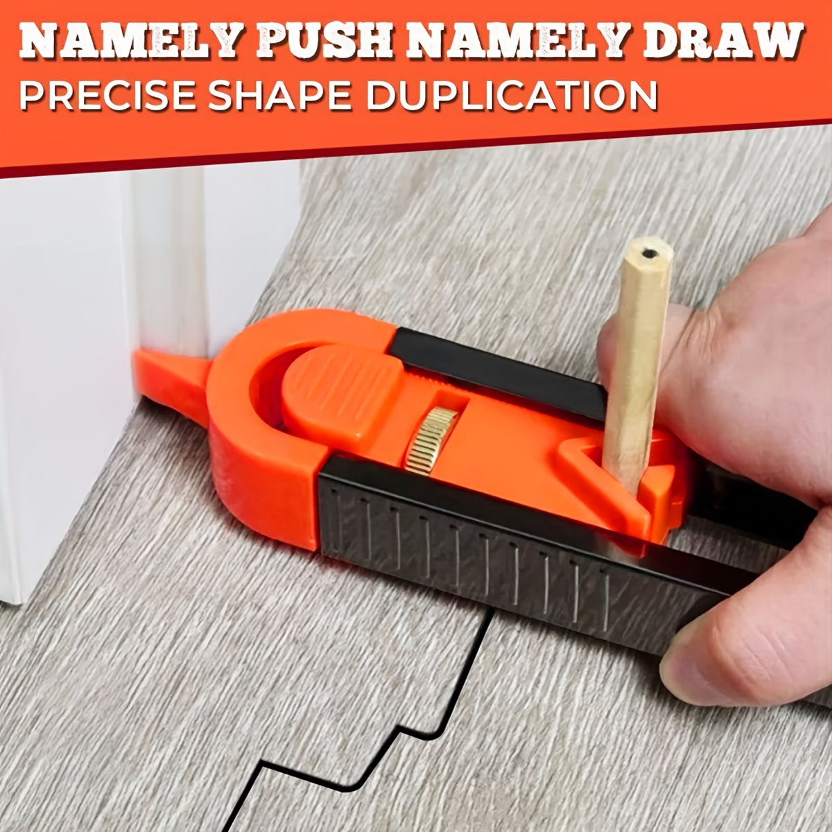 Profile Scribing Ruler Irregular Contour Gauge With Adjustable Lock