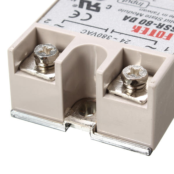 3Pcs 80A Solid State Relay Module DC To AC 24V-380V Output