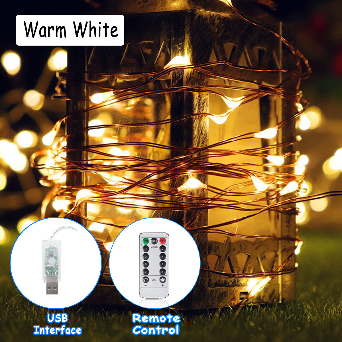 5M 50 LED String Lights Fairy Night Ornament Decor Holiday Christmas Wedding