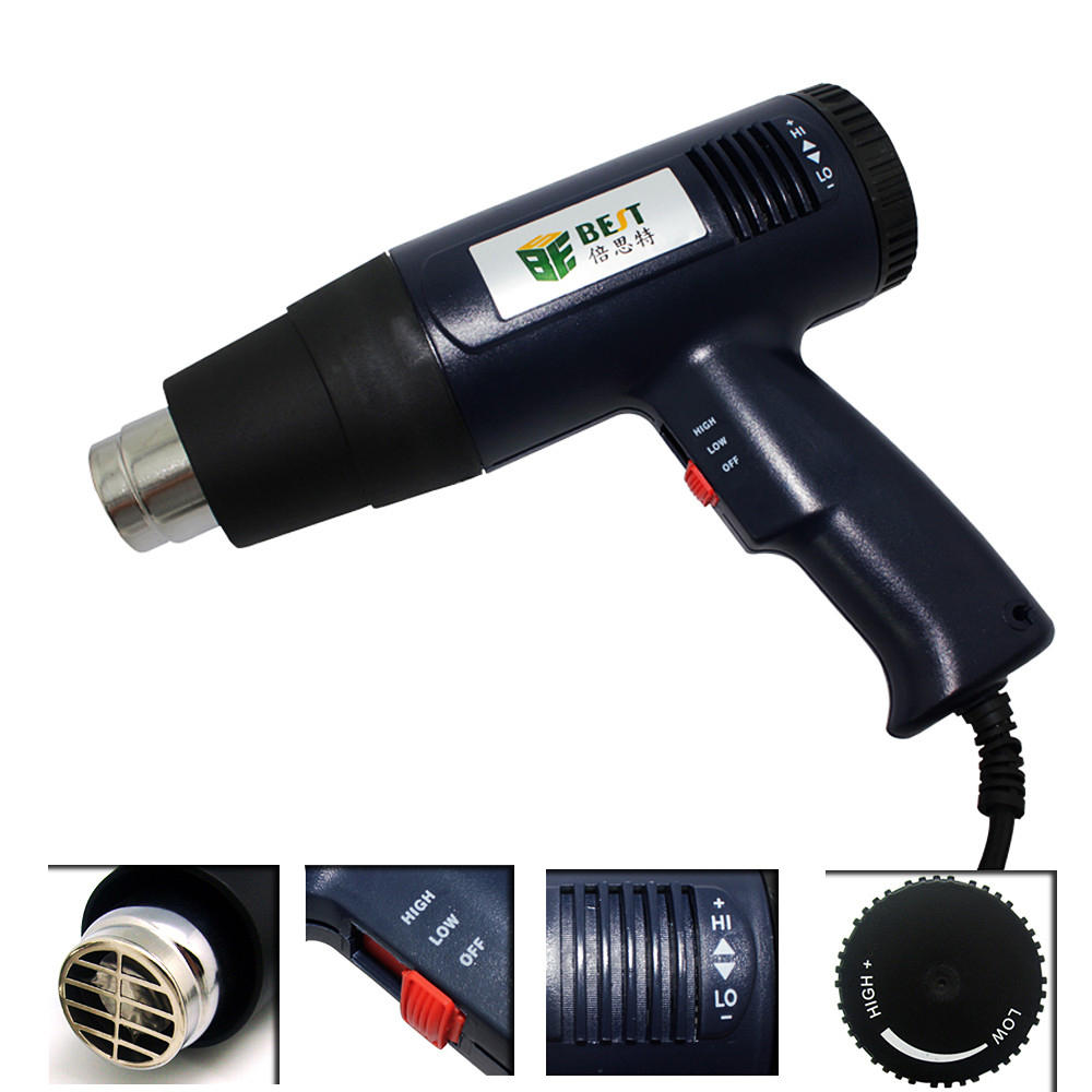 110V/220V 1600W Hot Air G-un Rework Station Handheld LCD Display Electronic Heat G-un for SMT SMD Rework Repair