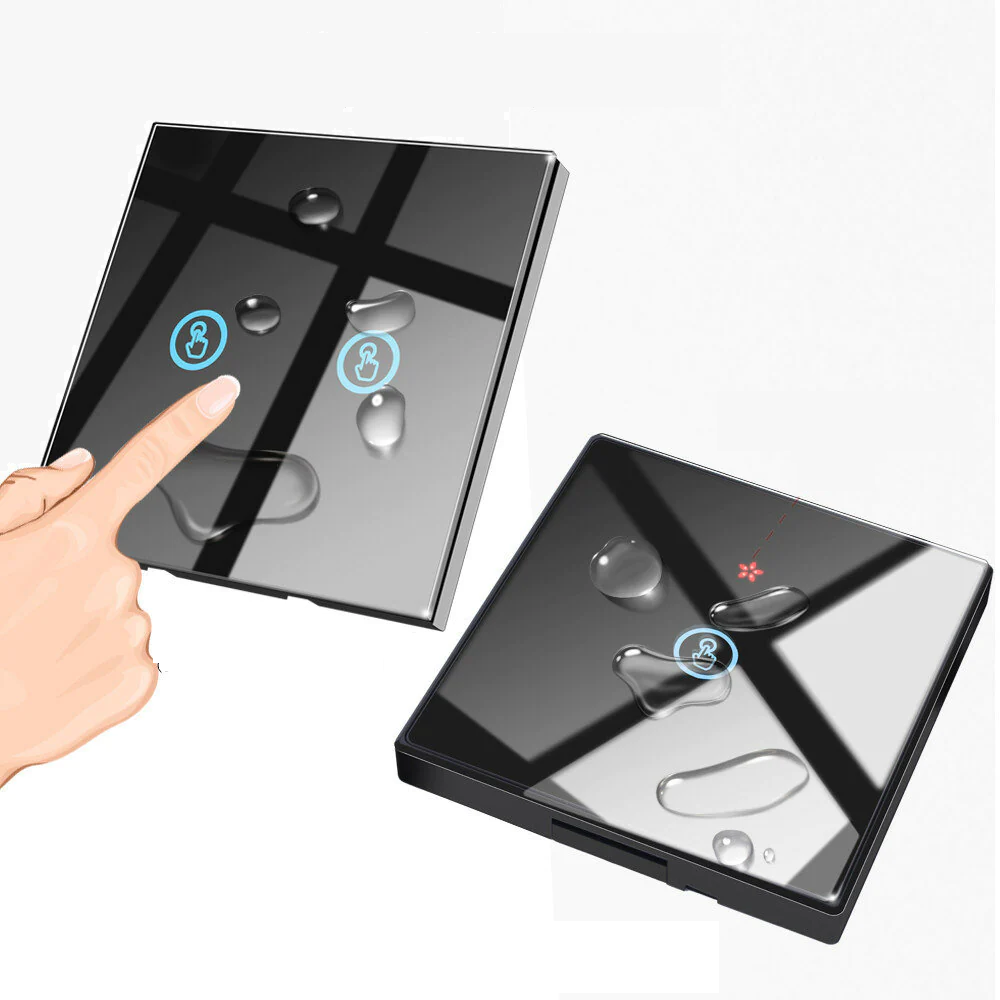 White 1gang Smart Wireless Touch Switch Light 433MHZ RF Remote Control Glass Screen Wall Panel 110V 220V LED Lamp