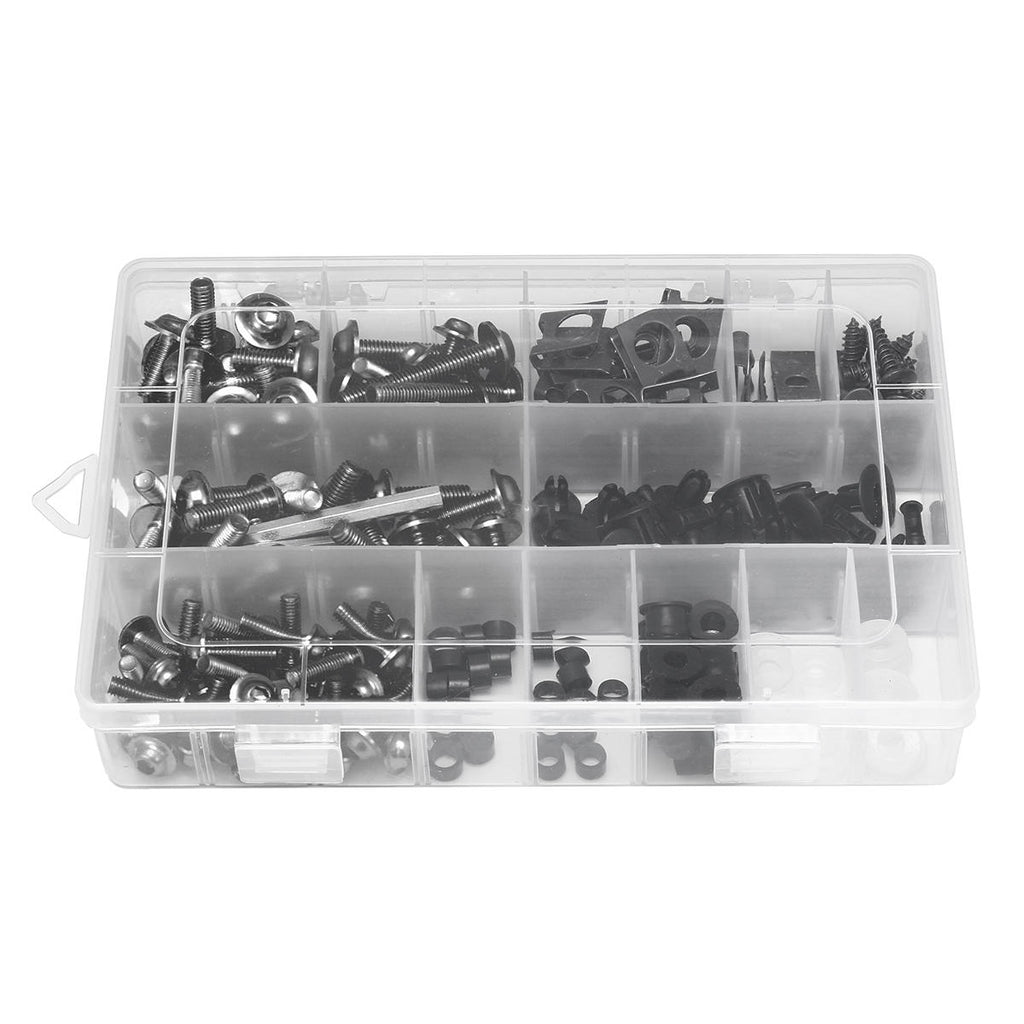 223pcs Motorcycle Complete Fairing Bolt Front Windshield Fastener Clips Screw Kits