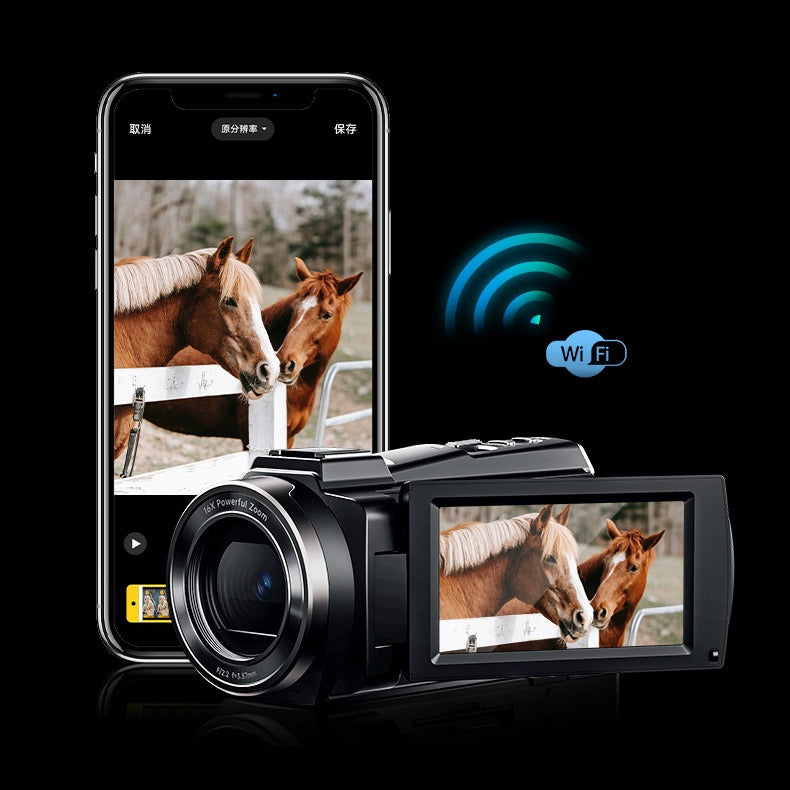 5K Ultra HD Digital Camera with 64MP, 16X Zoom, 3" Touch Screen, HDMI, WiFi Control, and Time-lapse Features