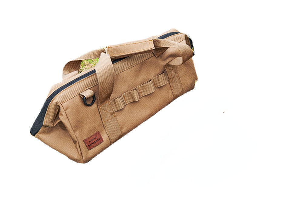 Tent Nail Storage Bag 1050D Oxford Cloth Large Capacity Multi-Pocket Zipper Handle Hanging Holes Camping Hiking Pegs Tools Bag