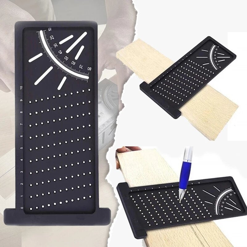 3D Angle Ruler - Multifunctional Measuring Tool for Woodworking, Durable ABS, Lightweight & Portable, Ideal for Engineers & Craftsmen