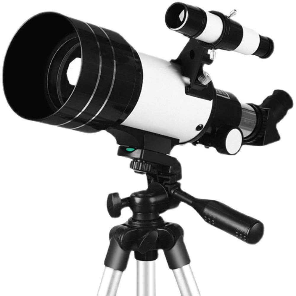15X-150X 70mm Large Aperture Astronomic Refracting Monocular Telescope with Tripod Eyepiece Dust Cover Teleconverter Finder Scope for Star Gazing Bird Watching