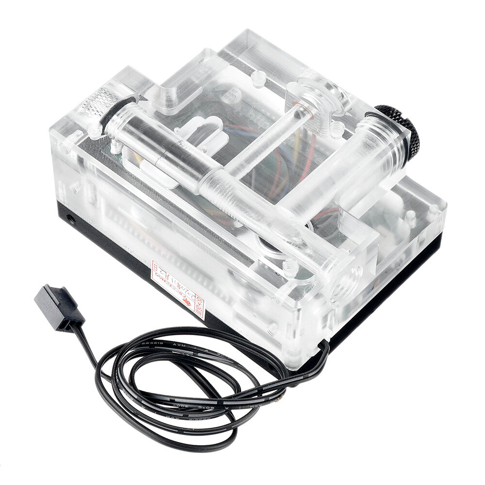 Mounted Version Intelligent Water Cooling System Monitor Temperature Flow Rate Air Pressure Water Pump PWM Black/Silver