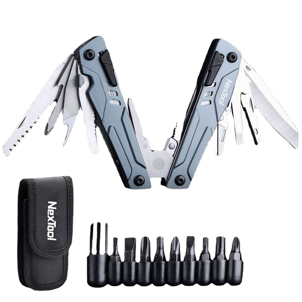 14-In-1 Multi-Function Tools Folding Pliers Camping Hiking Portable Scissors Opener Screwdriver Multitool Saw