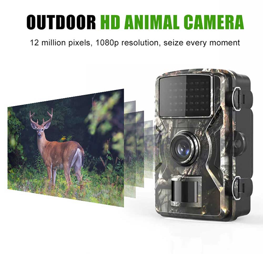 1080P Waterproof Outdoor Hunting Camera with Night Vision, Infrared Motion Sensor for Wildlife Monitoring