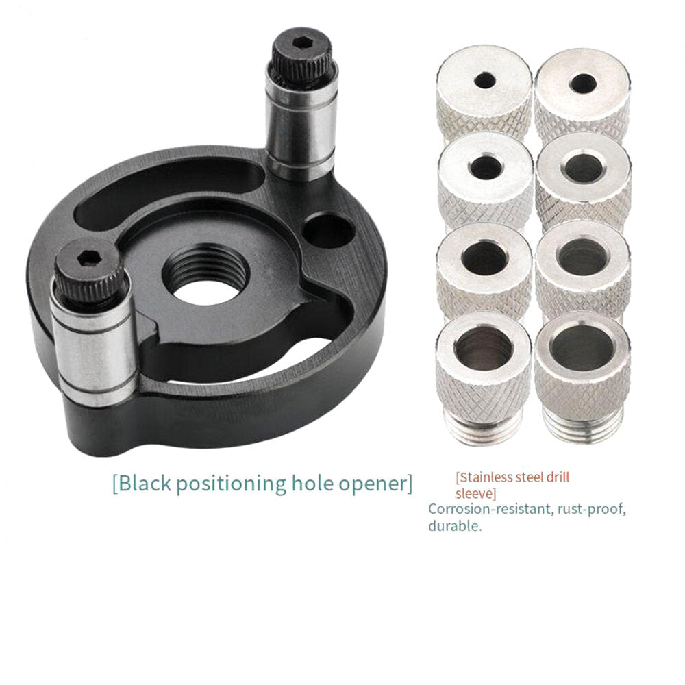 Single Hole Positioning Puncher for Woodworking with Drill Bit Sets, 3-10mm, Red/Black, Precise & Versatile Tool