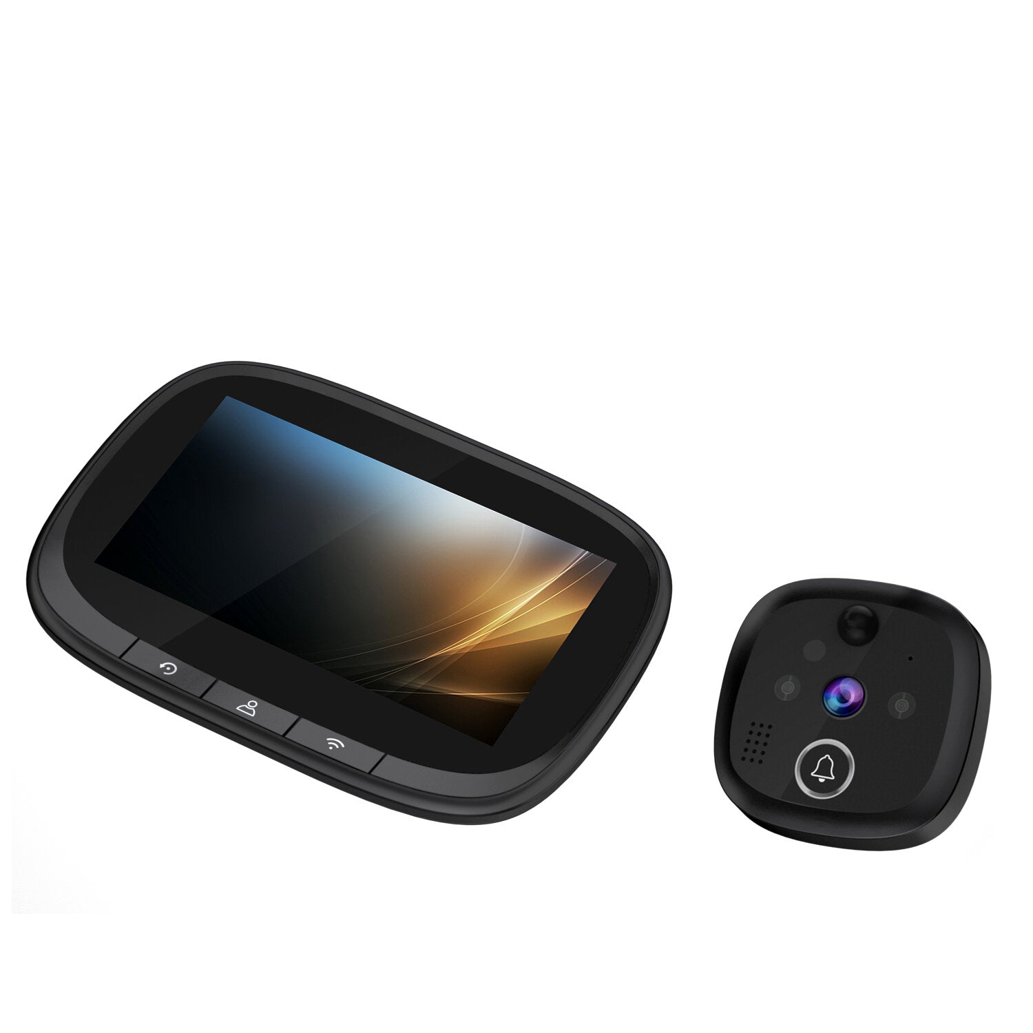 Wireless Doorbell 4.3inch WIFI IP Door Viewer HD Night Vision 120 can Take Photo and Video PIR Motion Detection Two Way Audio