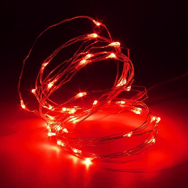 4M 40 LED Silver Wire Fairy String Light Battery Powered Waterproof Xmas Party Decor