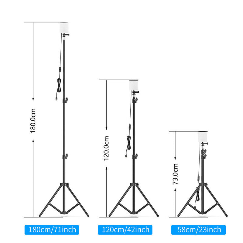 84*LEDs 1680LM 1.8m Height Adjustable LED Camping Light with Tripod 6500-7000K Brightness Stand Lantern Work Light For Camping Maintain Photography