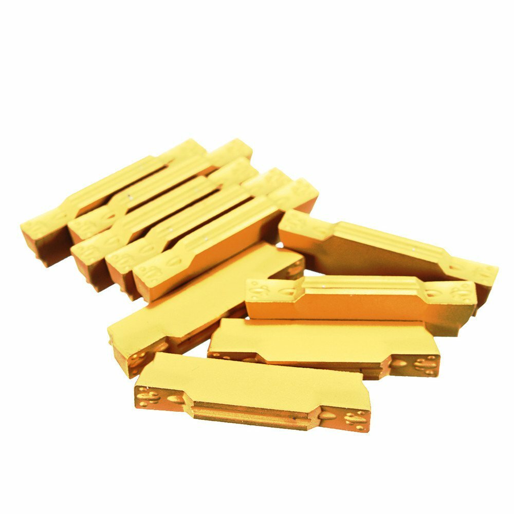 10pcs MGMN300-M Carbide Inserts 3mm Width for MGEHR/MGIVR Grooving Cut Off Tool Turning Tool