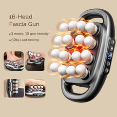 16-Head Body Massage Gun - Full Body Muscle Massager for Arms, Waist, Back, Thighs, Calves, Shoulders, and Feet