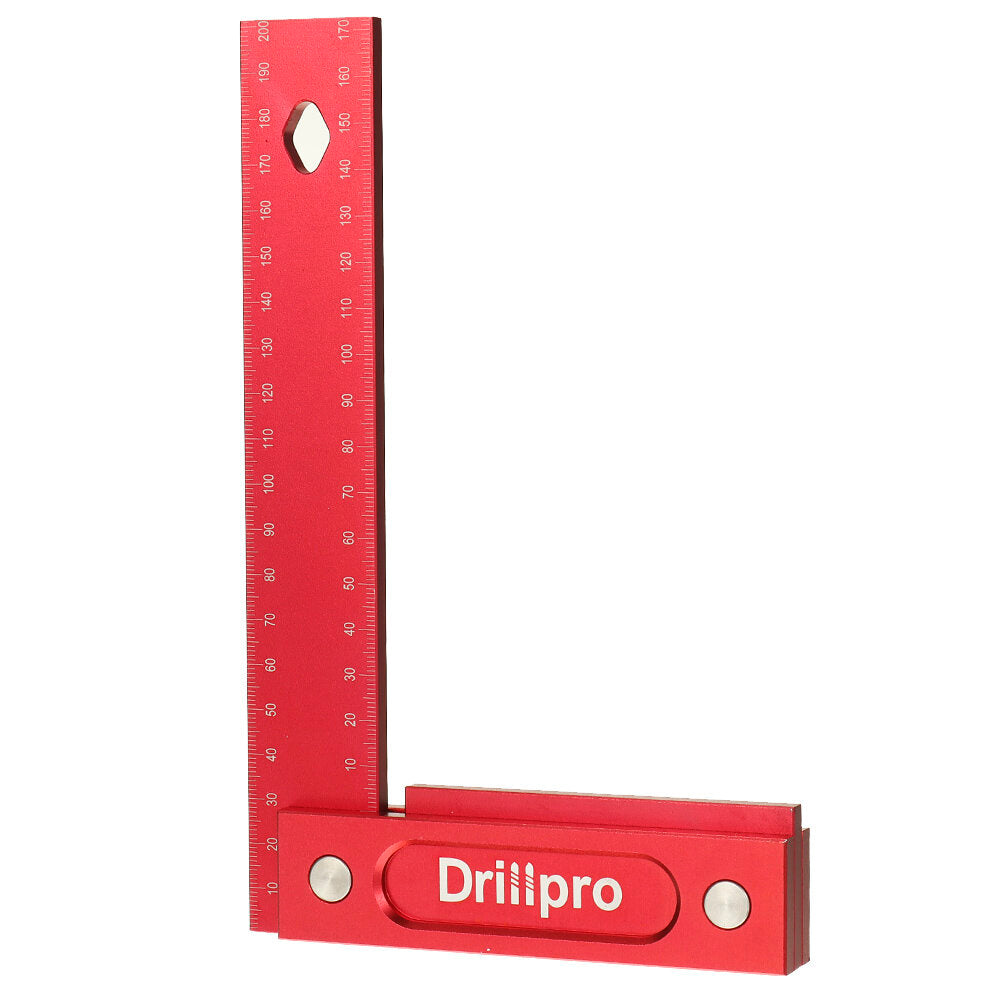 Aluminum Alloy Right Angle Ruler 150/200mm with Laser Engraved Metric Scale - Durable, Precision Tool for Carpentry & Woodworking