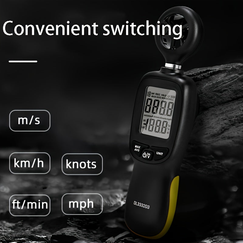 Handheld Digital Anemometer For Measuring Wind Speed Temperature