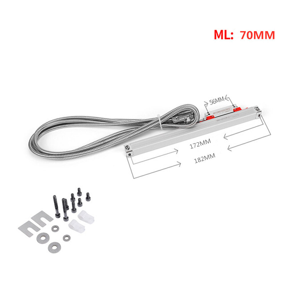 1m Lathe Mill Scale Electronic Linear Scale Encoders Lathe Tool for 2/3 Axis Grating CNC Milling Digital Readout Display DRO