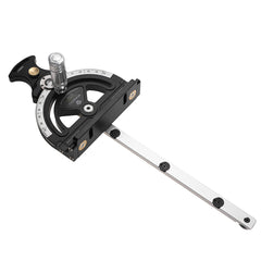 Precision Miter Gauge for Woodworking - Adjustable 0-70° Angles, CNC Precision, Black Aluminum Alloy, 1.5kg