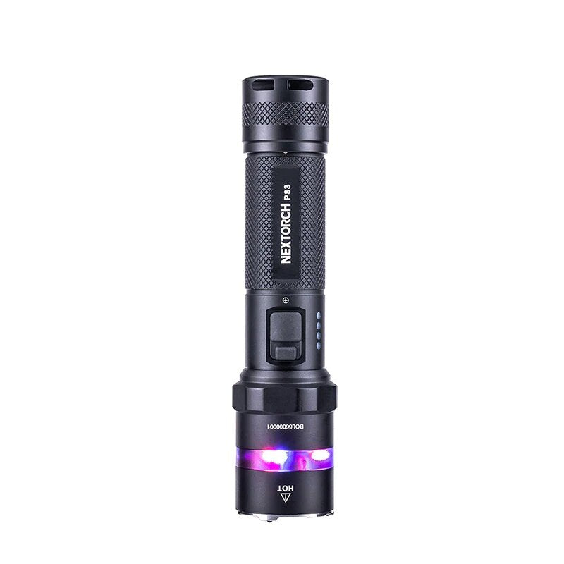 Multi-light Source One-step Strobe Tactical Flashlight 1300lm 280m High Output 18650 Type-C USB Rechargeable LED Torch