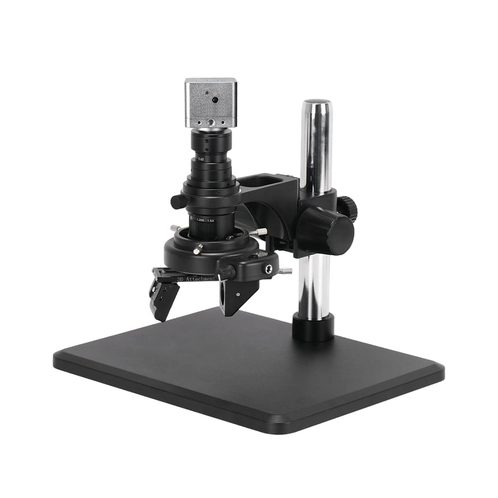 Real 4K UHD 3D Microscope Camera 7- 200X Parfocal Lens Industrial Electronic Digital Microscope for Phone Repair PCB Soldering