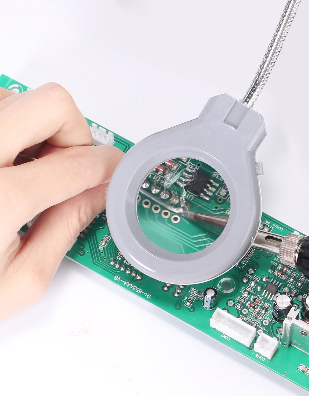 Clips Soldering Iron with Optional Magnifier Lamp Digital Display Electric Soldering iron Kit Set Soldering Station