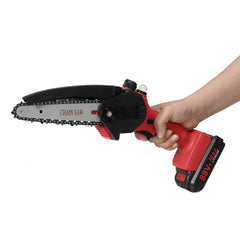 88VF 6 Inch Rechargable Digital Display Indicator Battery Chain Saw Wood Work Cutter Tool