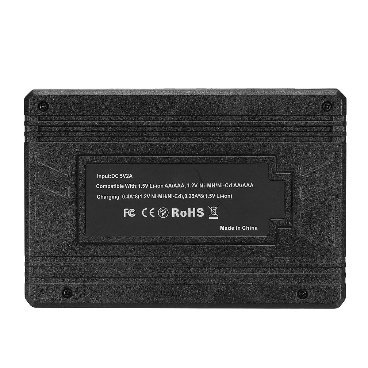8 Slot Intelligent Type-C 2A Charger For 1.2V Ni-MH/Ni-Cd AA AAA 1.5V Li-ion 14500 10440 Rechargeable Battery