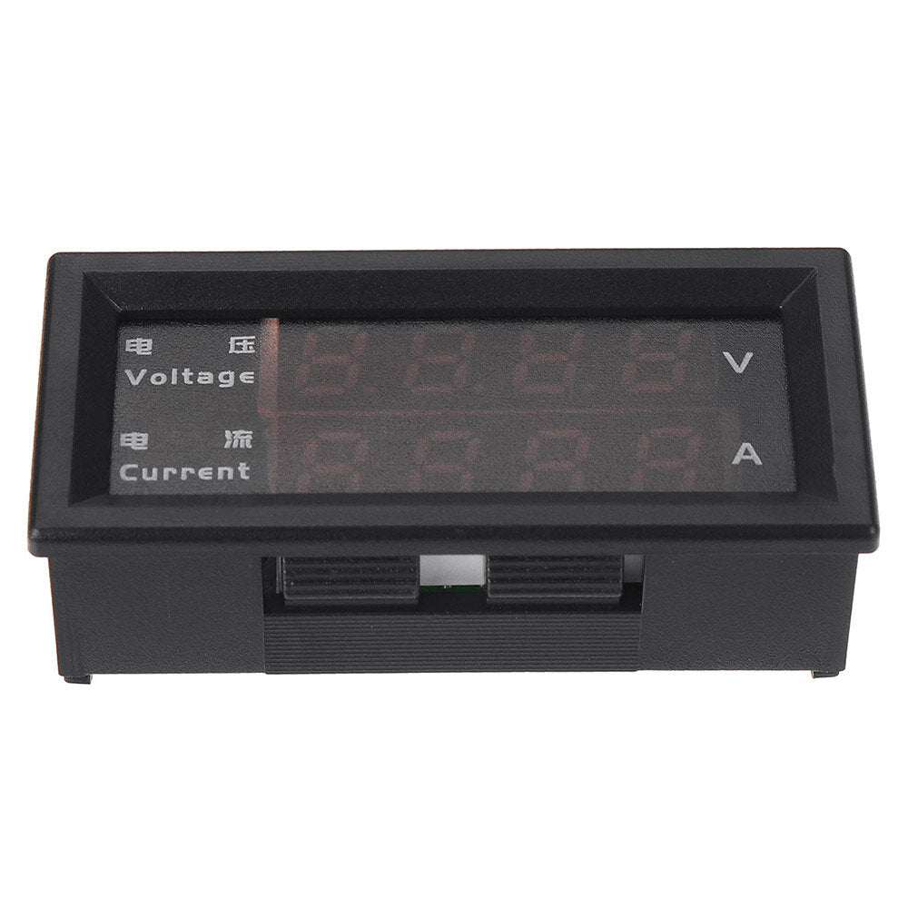 M4430 Mini Digital Voltmeter Ammeter DC 100V / DC 200V 10A Panel Amp Volt Voltage Current Meter Tester with Dual LED Display