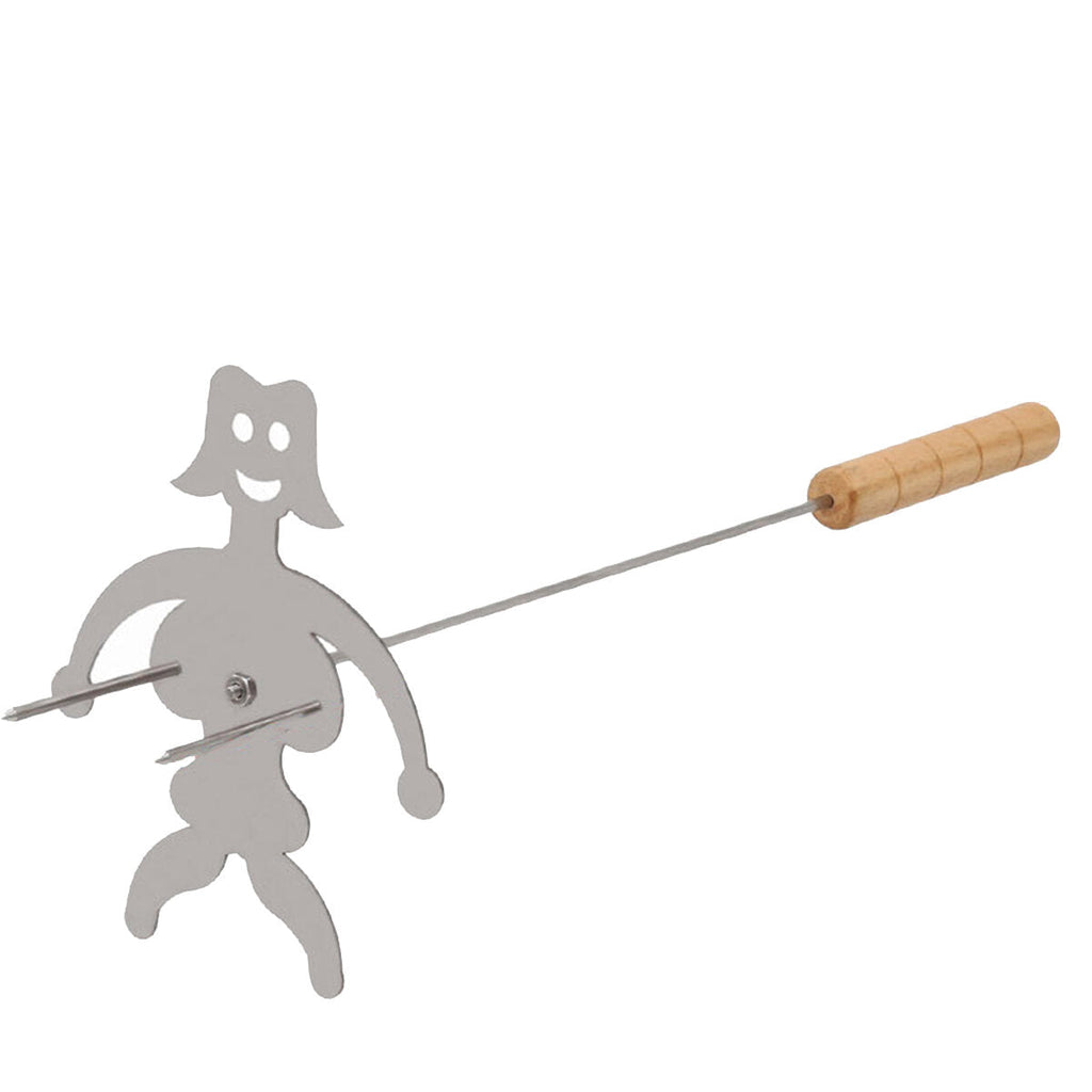 Stainless Steel Funny Roaster BBQ Fork Removable Boy Girl BBQ Clip for Party Camping Gathering