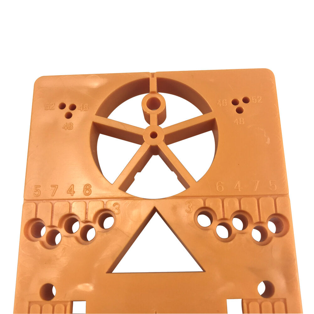 7-Piece 35mm Hinge Hole Guide Set - Durable YG8 Alloy & Carbon Steel for Woodworking, Door & Cabinet Construction