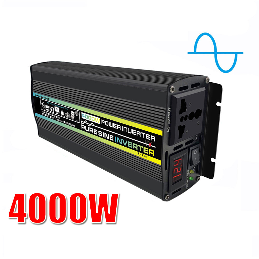 Pure Sine Wave Inverter 12V/24V/48V/60V To AC 110V 220V 8000/6000/4000/3000W Voltage Transformer Power Converter Solar Inverter